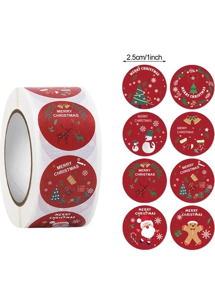 Style7 500 Adet Merry Christmas Çıkartmalar Noel Ağacı Elk Şeker Çanta Sızdırmazlık Etiket Yılbaşı Hediyeleri Kutusu Etiketleri Süslemeleri Yeni Yıl (Yurt Dışından) fırsatları