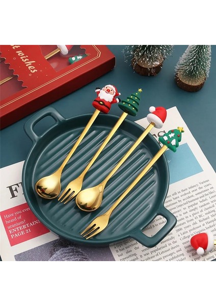 Altın Geyik Çatal Yeni Noel Baba Noel Kaşık Çatal Seti 2 Adet 2024 Yeni Yıl Noel Dekorasyon Ev Noel Hediyesi Için Natal Noel 2023 Merry Christmas (Yurt Dışından) modelleri