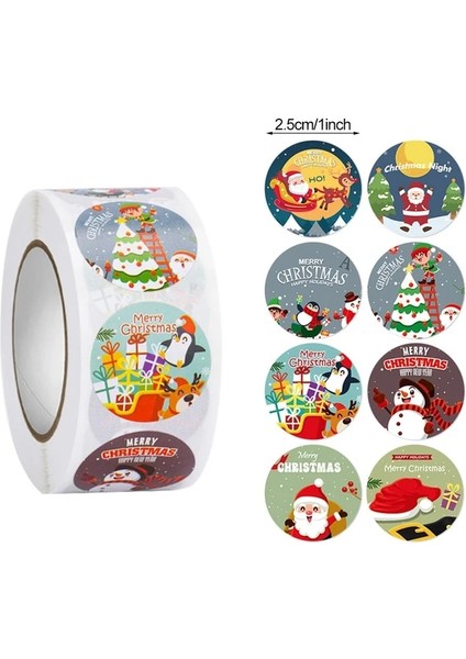 STYLE22 500 Adet Merry Christmas Çıkartmalar Noel Ağacı Elk Şeker Çanta Sızdırmazlık Etiket Yılbaşı Hediyeleri Kutusu Etiketleri Süslemeleri Yeni Yıl (Yurt Dışından)