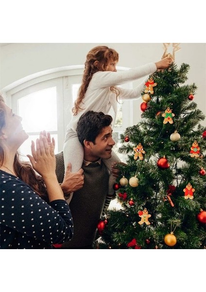 Tip 6 1 Takım Zencefilli Kurabiye Adam Süsler Noel Ağacı Süslemeleri Için, Uzun Zencefil Adam Asılı Takılar Noel Ağacı Süs Tatil Dekor (Yurt Dışından)