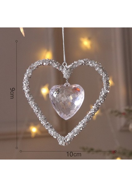 J Kar Tanesi Saçağı Bırak Süsler Kristal Yılbaşı Ağacı Şeffaf Dekorasyon Kolye Noel Ev Dekorasyonu Navidad 2023 (Yurt Dışından)