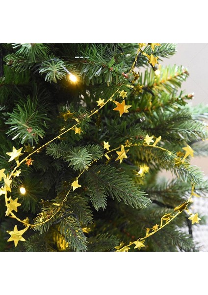 Gül 7.5 M Yıldız Garland Noel Ağacı Dekorasyon Düğün Dıy El Sanatları Parti Malzemeleri Noel Yıldız Tinsel Garland Tel Ev Dekor (Yurt Dışından) fiyatları