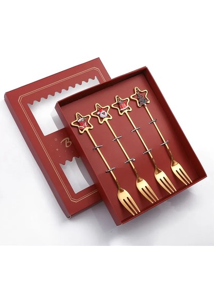 Yaprak Kaşık Çatal 4 Adet Noel Kaşığı Yılbaşı Hediyeleri Merry Christmas Süsler Ev Için Noel Dekorasyon Noel Navidad Noel Yeni Yıl 2023 (Yurt Dışından) modelleri