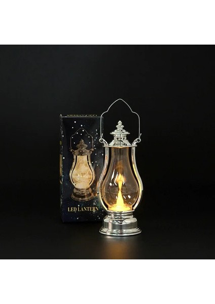 05 Retro Gaz Lambası Enerji Tasarruflu Tatil Masaüstü Asılı Bar Gece Lambası Cadılar Bayramı Dekoratif LED Küçük Ev Partisi Retro Fener 1 Adet (Yurt Dışından)