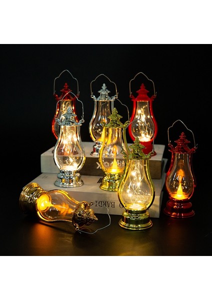 05 Retro Gaz Lambası Enerji Tasarruflu Tatil Masaüstü Asılı Bar Gece Lambası Cadılar Bayramı Dekoratif LED Küçük Ev Partisi Retro Fener 1 Adet (Yurt Dışından) indirimleri