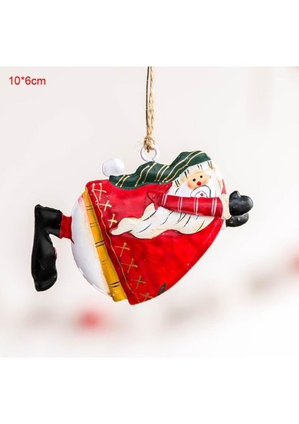 Bir Noel Baba Metal Noel Kolye Noel Ağacı Süsleri Asılı Metal Süsler Dıy Noel Baba Kardan Adam Parti Çocuk Oyuncakları Hediye Noel Yeni Yıl 2022 (Yurt Dışından)