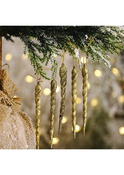 Glitter Gümüş 3pcs 3/6/12PCS Navidad 2023 Ev Için Noel Süslemeleri Simülasyon Buz Noel Ağacı Asılı Süsleme Sahte Saçağı Sahne Yeni Yıl 2024 (Yurt Dışından) indirimleri