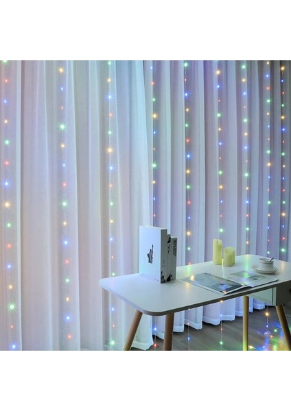 Kırmızı 6m x 2m 400LED Tatil Dekorasyon USB Feston Dize Işıklar Peri Çelenk Perde Işıkları Noel Işıkları Noel Dekorasyon Ev (Yurt Dışından) fırsatları