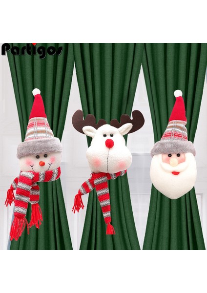 13 Noel Perde Toka Tieback Santa Kardan Adam El Perde Tiebacks Tutma Raptiye Toka Kelepçe Pencere Dekorasyonu Süsler (Yurt Dışından) fiyatları