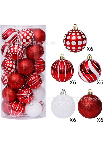 MJCHQ92 1 Kutu Noel Topları Yılbaşı Ağacı Süsler Topu Noel Asılı Ağaç Kolye Ev Partisi Dekoru Yeni Yıl Hediyesi Noel Navidad (Yurt Dışından)