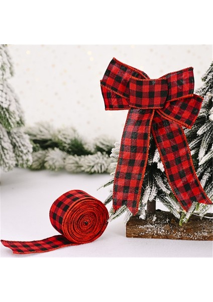 F 6 M/rulo Yeni Yıl Hediye Paketleme 2023 Noel Süs Ekose Şerit Dekor Noel Süslemeleri Ev Için Doğum Navidad 2022 Noel (Yurt Dışından)