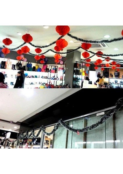 Koyu Haki 9 Stil Renk Noel Dekorasyon Bar Üstleri Şerit Garland Noel Ağacı Süsler Beyaz Koyu Yeşil Kamışı Tinsel Parti Malzemeleri (Yurt Dışından)