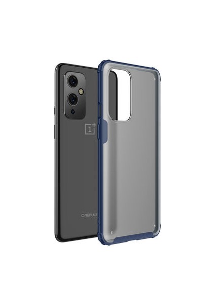 One Plus 9 Sert Yapılı ve Köşe Korumalı Arkası Buğulu Şık Volks Premium Kılıf