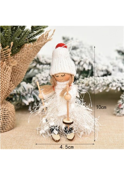 Pembe Çocuk Yeni Yıl 2022 Yılbaşı Ağacı Süsleri Sevimli Melek Kayak Bebekleri Kolye Navidad 2021 Ev Dekor Yılbaşı Ağacı Süsleri Noel Hediyesi (Yurt Dışından) fırsatları