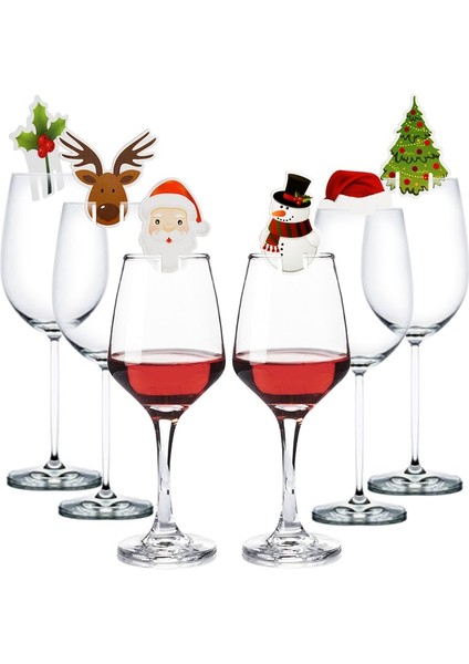 Noel Ağacı 50 Adet Noel Baba Kardan Adam Ağacı Şarap Bardağı 2023 Ev Masa Yer Kartları Için Merry Christmas Süslemeleri Noel Hediyesi Yeni Yıl Partisi (Yurt Dışından)