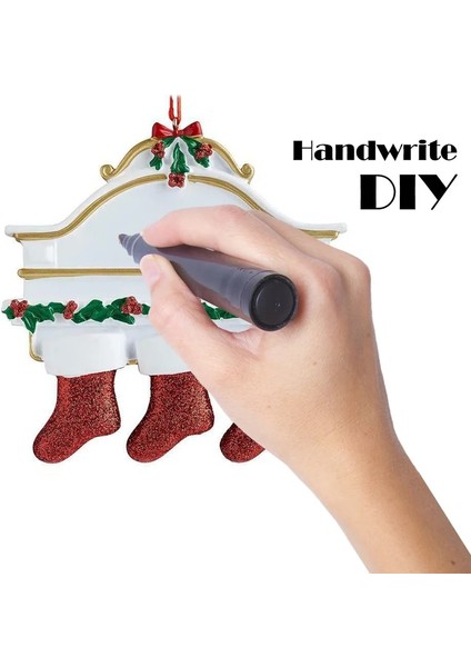 E-1 Reçine Noel Süsler Dıy El Yazısı Aile Noel Ağacı Asılı Süsler Şömine Noel Çorap Navidad Süslemeleri (Yurt Dışından) indirimleri