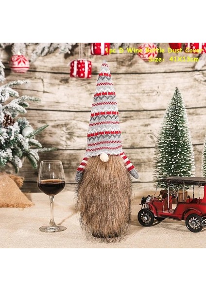 261--D-2022 Yeni 2023 Yeni Yıl Hediyesi Son Gnome Yüzü Olmayan Şarap Şişesi Kapağı Noel Ev Navidad Için Noel Noel Süslemeleri 2022 Yemeği Masa Dekor (Yurt Dışından)