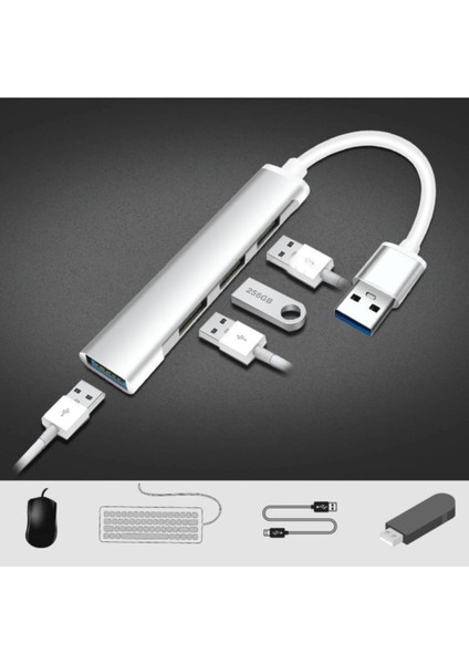 USB 3.0 Dan 4 Adet USB 3.0 Hub Otg Çoğaltıcı Adaptörü A-809 Uyumlu