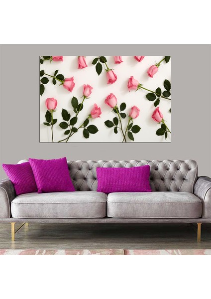Dekoratif Baskı Çiçekler Kanvas Tablo