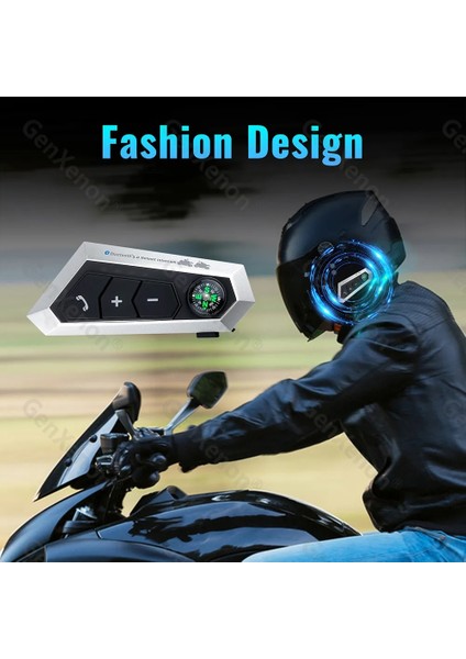 BT22B Motosiklet Bluetooth Kulaklık Kask Intercom Iki Sürücü Için Bağlantı Interkom Eşleştirme