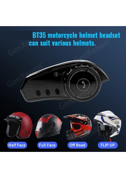 BT35 Bluetooth 5.0, Bütün Kask Modelleri ile Uyumlu Motosiklet Intercom /motosiklet Interkom