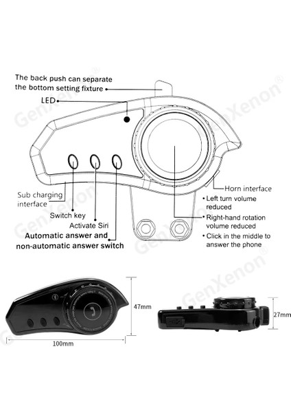 BT35 Bluetooth 5.0, Bütün Kask Modelleri ile Uyumlu Motosiklet Intercom /motosiklet Interkom