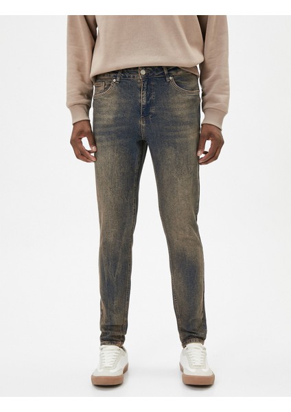 Skinny Fit Yıkamalı Kot Pantolon Michael Jean modelleri