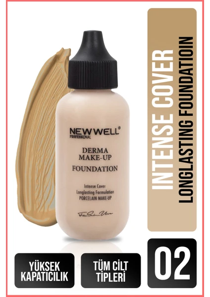 New Well Derma Makeup Fondöten - Intense Cover 02