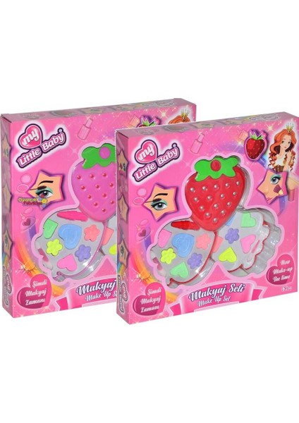 Qvar Avm My Little Baby Çilek Çift Katlı Oyuncak Makyaj Seti