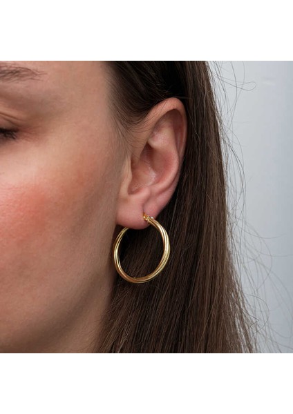 Gümüş Gold 3 mm Burgu Şarnel Küpe indirimleri