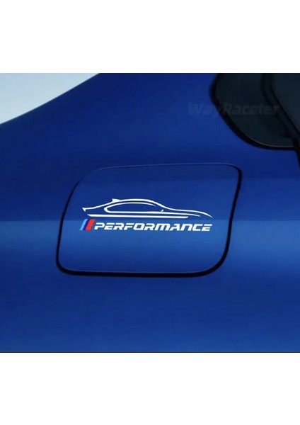 Bmw M Performance Sticker Siyah Benzin Depo Kapağı 15X4CM