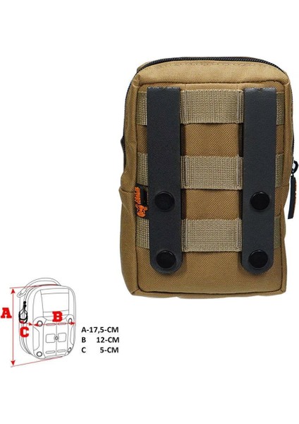 Mas Tactical Dikey Yardımcı Cep (Tan) - L