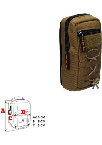 Mas Tactical Dikey Yardımcı Cep (Tan) - S