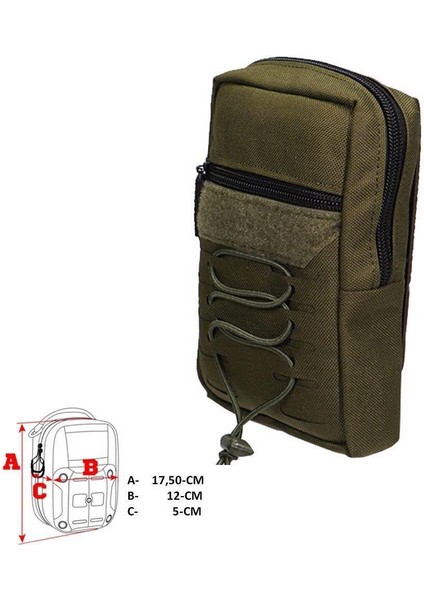 Mas Tactical Dikey Yardımcı Cep (Haki) - L