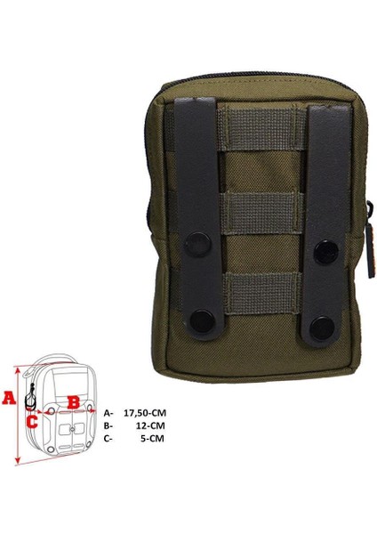 Mas Tactical Dikey Yardımcı Cep (Haki) - L