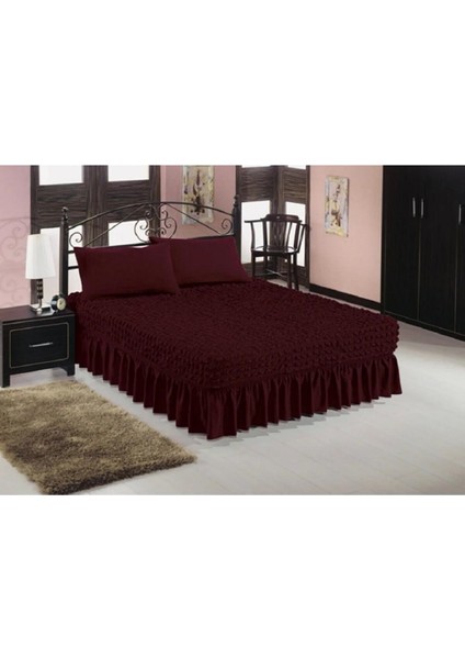 Bürümcük Çift Kişilik Lastikli Çarşaf Etekli