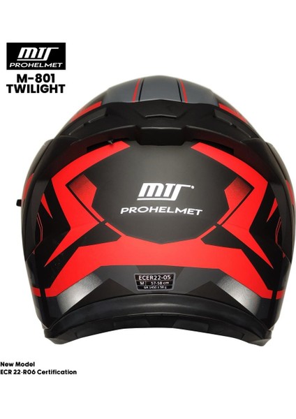 M-801TWILIGHT Kapalı Güneş Vizörlü Motosiklet Kaskı modelleri