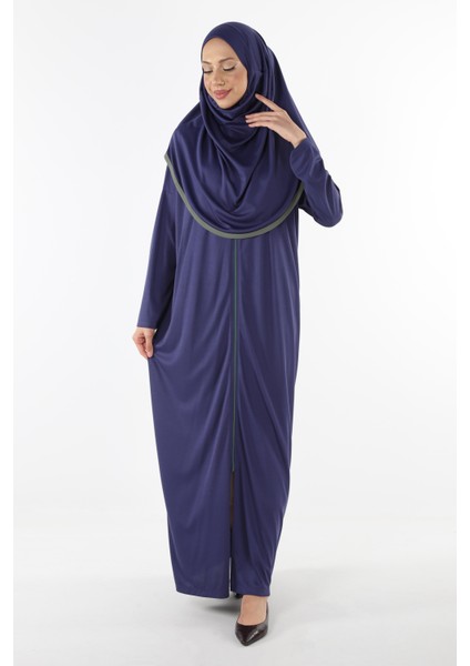 2199_ Fermuarlı Başörtülü Tesettür Namaz Elbisesi fiyatları