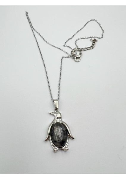 Sertifikalı Labradorit Doğal Taş Kolye Penguen Detaylı Sürpriz Hediyeli fiyatları