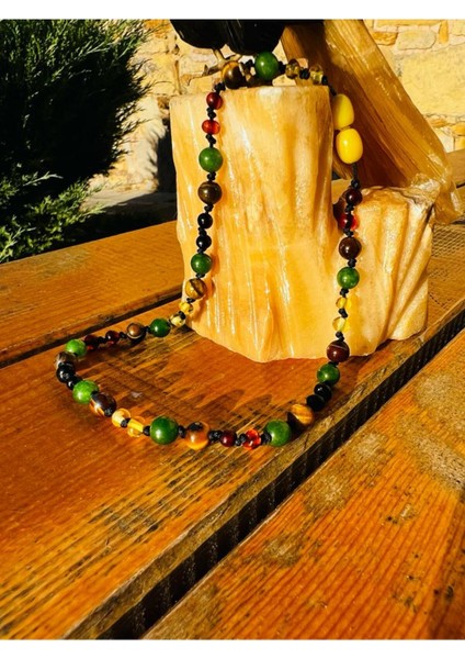 Sertifikalı Bebek Kehribar Kolye Kehribar - Yeşim - Kaplan Gözü fiyatları