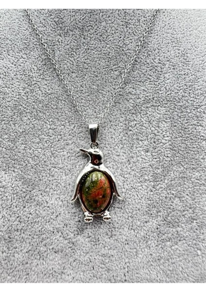 Sertifikalı Unakit Doğal Taş Kolye Penguen Detaylı Sürpriz Hediyeli fiyatları