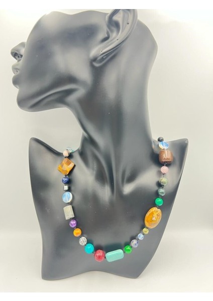 Sertifikalı Doğal Taş Tasarım Kolye Aaa Kalite Özel Tasarım El Işçiliği