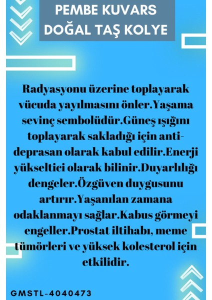 Sertifikalı Pembe Kuvars Doğal Taş Kelebek Obje Kolye indirimleri