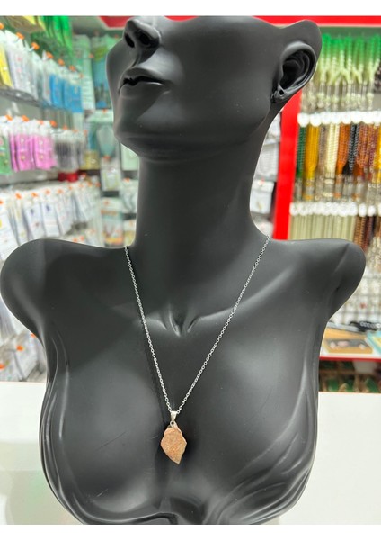 Sertifikalı Orijinal Işlenmemiş Doğal Taş Kaplan Gözü Kolye fiyatları