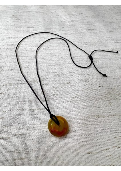 Sertifikalı Yosunlu Akik Doğal Taş Kolye Sürpriz Hediyeli Aaa Kalite Makrome Kapama