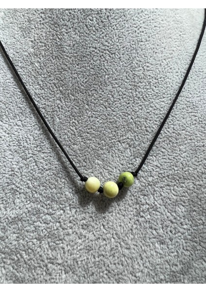 Sertifikalı Krizopras Doğal Taş Kolye Asansörlü Kilit Sistemi Sürpriz Hediyeli