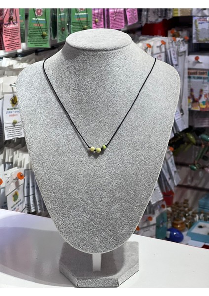 Sertifikalı Krizopras Doğal Taş Kolye Asansörlü Kilit Sistemi Sürpriz Hediyeli modelleri