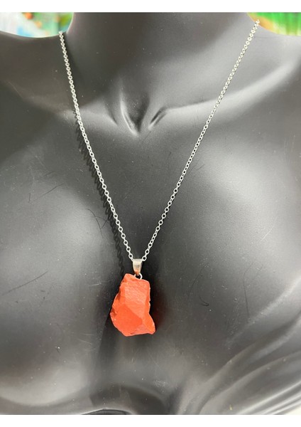 Sertifikalı Orijinal Işlenmemiş Doğal Taş Jasper Kolye Sürpriz Hediyeli fiyatları