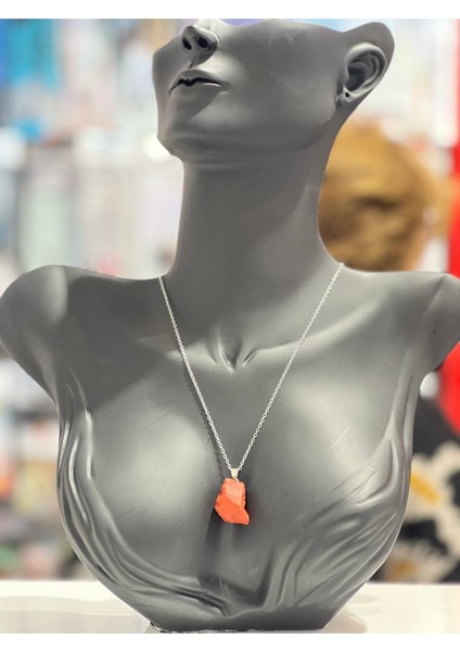 Sertifikalı Orijinal Işlenmemiş Doğal Taş Jasper Kolye Sürpriz Hediyeli fırsatları