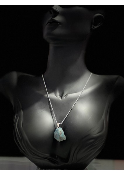 Sertifikalı Orijinal Işlenmemiş Doğal Taş Apatit Kolye